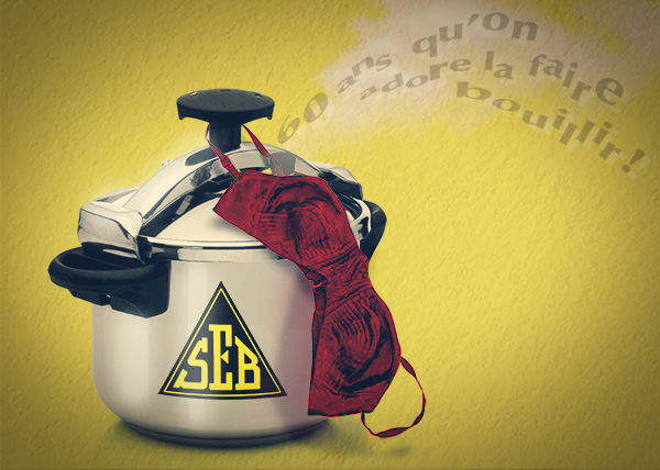 cocotte-minute avec un soutien gorge